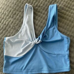 Blue crop top